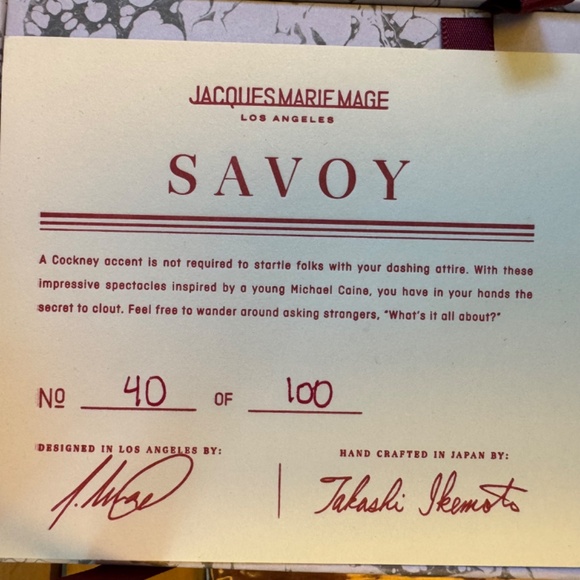 ✧ Jacques Marie Mage Savoy Gulf 40/100 Glasses Excellent Condition - Picture 10 of 12